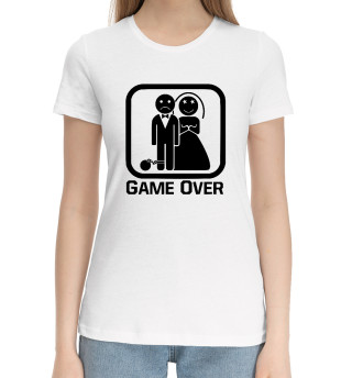 Хлопковая футболка для девочек Game Over