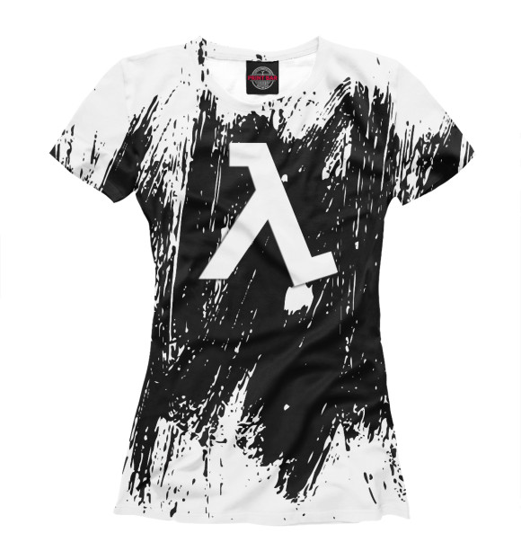 Женская футболка с изображением Half-Life | Black Valve цвета Белый