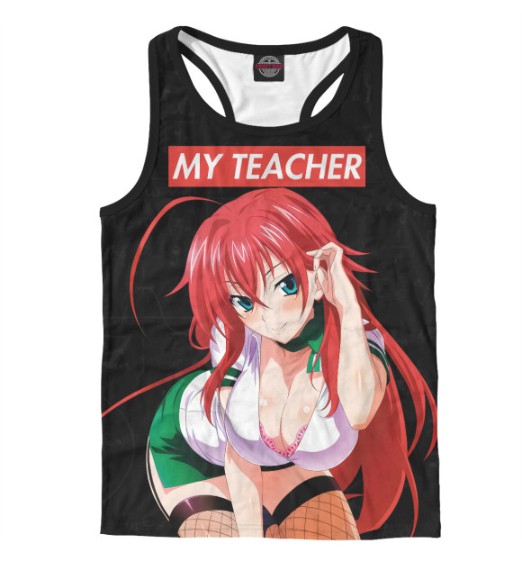 Мужская майка-борцовка с изображением Senpai цвета Белый