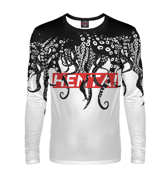 Мужской лонгслив с изображением Hentai цвета Белый