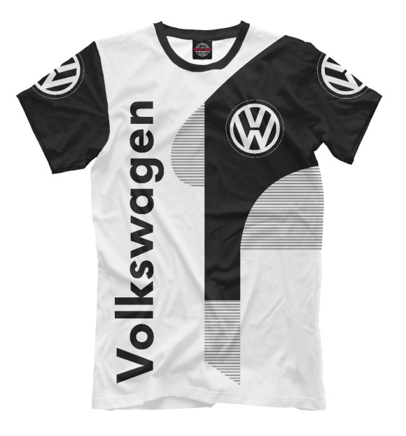 Мужская футболка с изображением Volkswagen цвета Белый