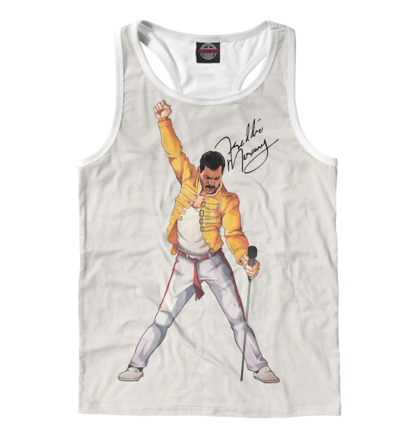 Мужская майка-борцовка с изображением Queen цвета Белый