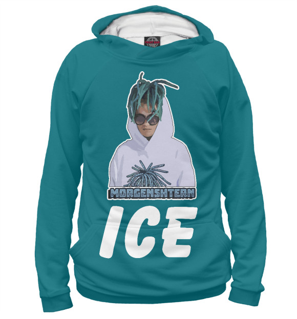 Мужское худи с изображением Morgenshtern цвета Белый