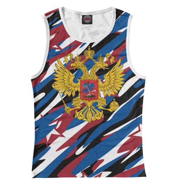 Майка для девочки с изображением Россия цвета Белый