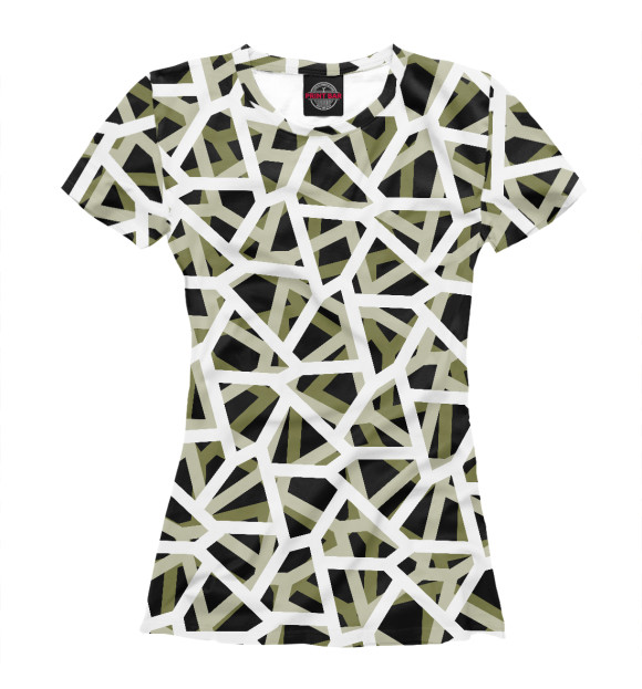 Футболка для девочек с изображением Anti Empty Olive Camo цвета Белый