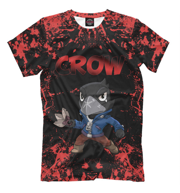 Мужская футболка с изображением Brawl Stars Crow цвета Белый