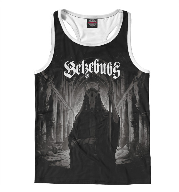 Мужская майка-борцовка с изображением Belzebubs цвета Белый