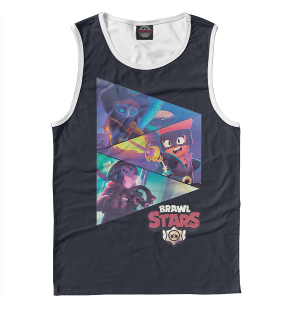 Мужская майка с изображением Мортис, Амбер и Биби цвета Белый