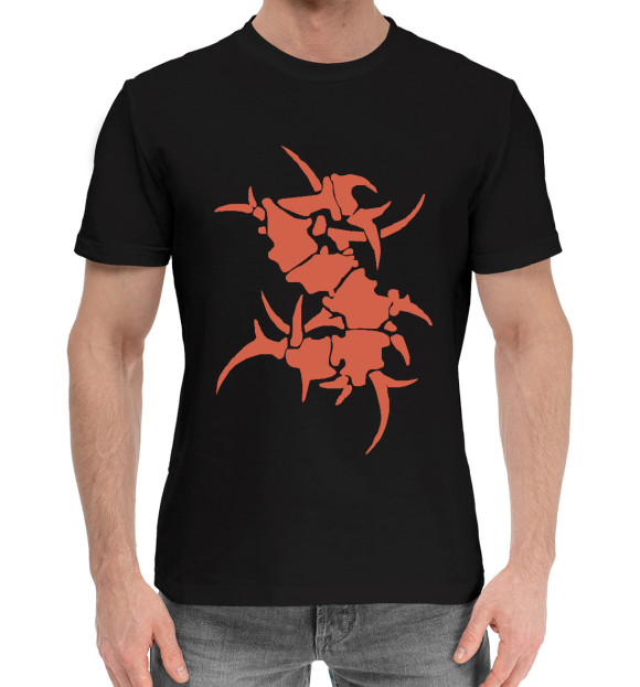 Мужская хлопковая футболка с изображением Sepultura цвета Черный