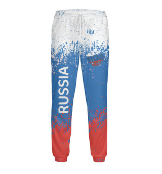 Мужские спортивные штаны Флаг и герб России