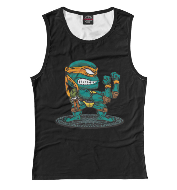 Майка для девочки с изображением Черепашки-ниндзя цвета Белый