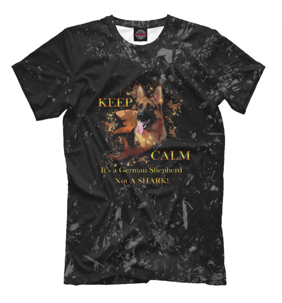 Футболка для мальчиков с изображением Keep calm, it's a Shepherd цвета Белый