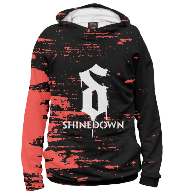 Мужское худи с изображением Shinedown цвета Белый