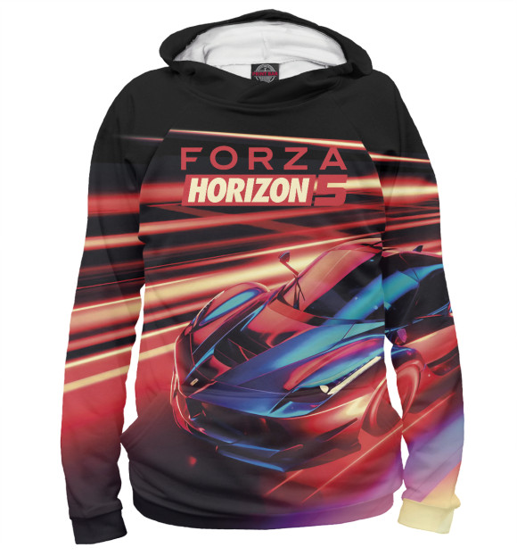 Худи для девочки с изображением Forza Horizon 5 цвета Белый