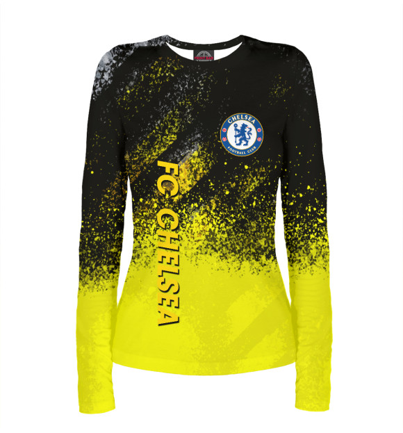 Женский лонгслив с изображением Chelsea | Челси цвета Белый