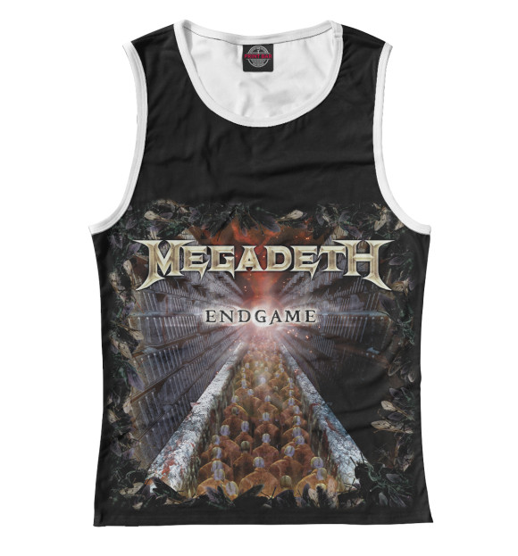 Женская майка с изображением Megadeth цвета Белый