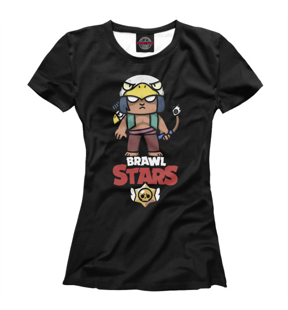 Футболка для девочек с изображением Brawl Stars Bo цвета Белый