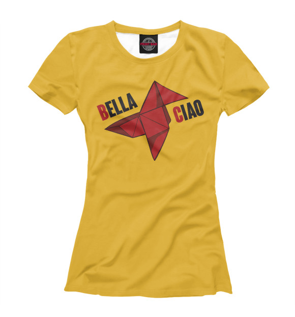 Футболка для девочек с изображением Bella Ciao цвета Белый