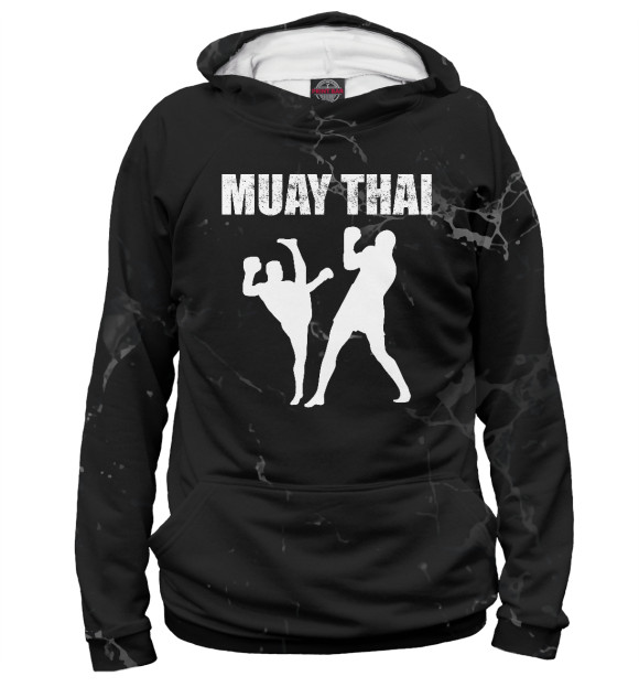 Худи для девочки с изображением Muay Thai цвета Белый