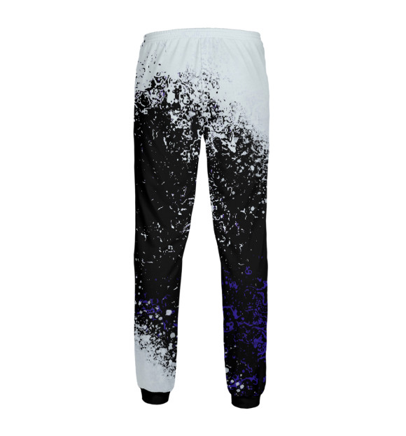 Мужские спортивные штаны с изображением Diablo + Холодные краски цвета Белый