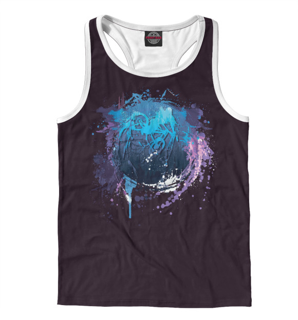 Мужская майка-борцовка с изображением Splash MTB whip цвета Белый