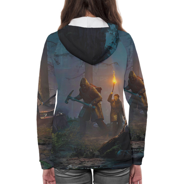 Женское худи с изображением The Last of Us цвета Белый