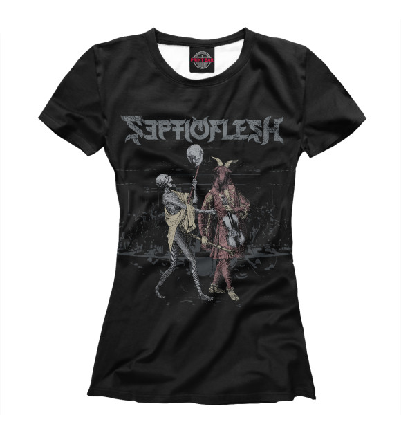 Женская футболка с изображением Septicflesh цвета Белый