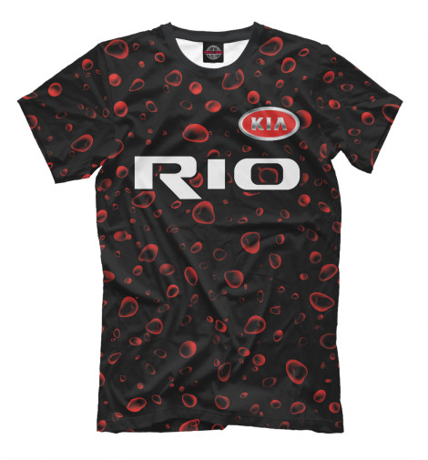 Футболки Print Bar Kia Rio | Капли Дождя футболки print bar kia speed шины черный фон