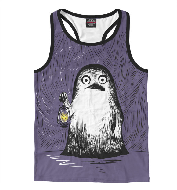 Мужская майка-борцовка с изображением Морра с фонарём цвета Белый