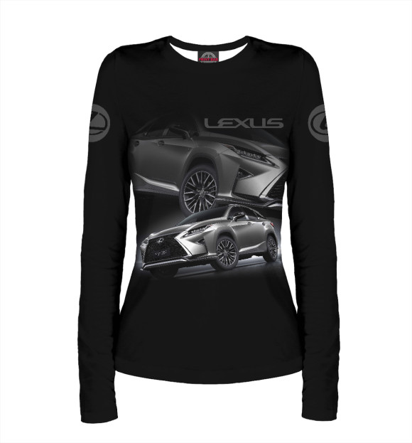 Женский лонгслив с изображением Lexus цвета Белый