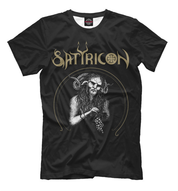 Футболка для мальчиков с изображением Satyricon цвета Белый