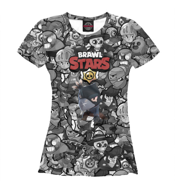 Женская футболка с изображением Brawl Stars: Crow цвета Белый
