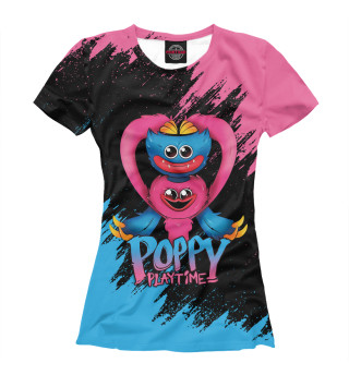 Женская футболка Poppy Playtime Хагги Вагги и Кисси Мисси