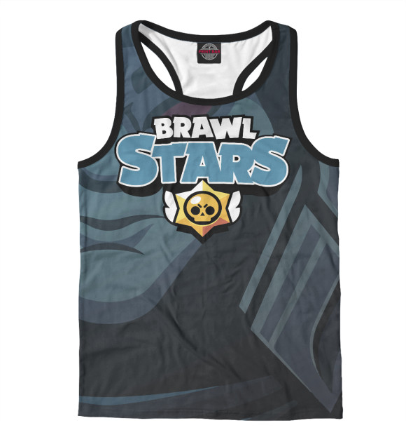 Мужская майка-борцовка с изображением Brawl Stars цвета Белый