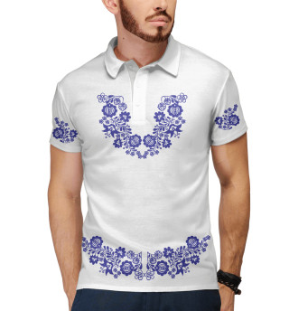 Синий славянский узор