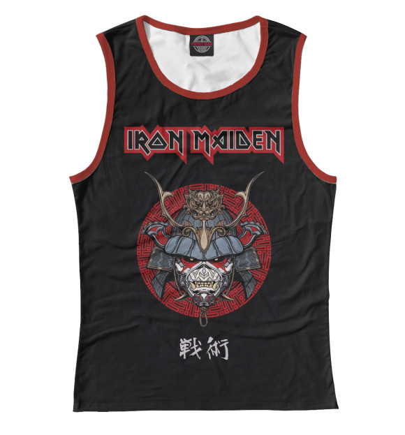 Женская майка с изображением Iron Maiden цвета Белый