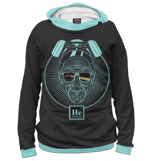 Мужское худи с притом Heisenberg цвета Белый Мужское худи с изображением Heisenberg цвета Белый