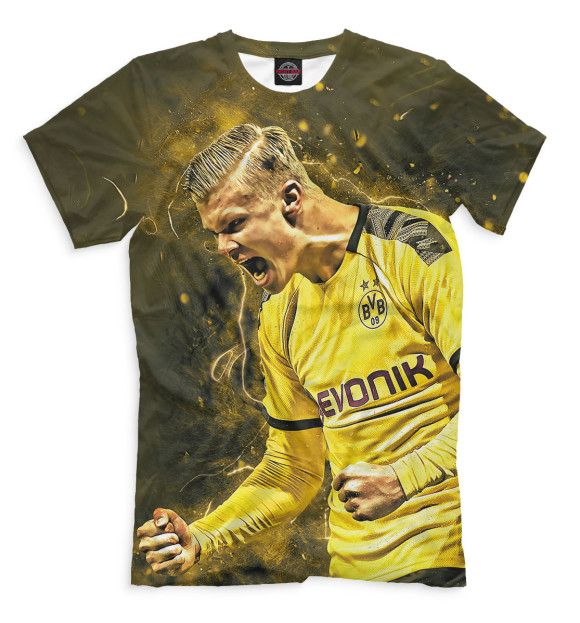 Футболка для мальчиков с изображением Эрлинг Холанн цвета Белый