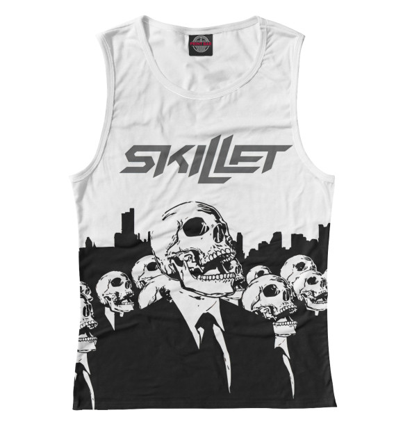 Майка для девочки с изображением Skillet цвета Белый