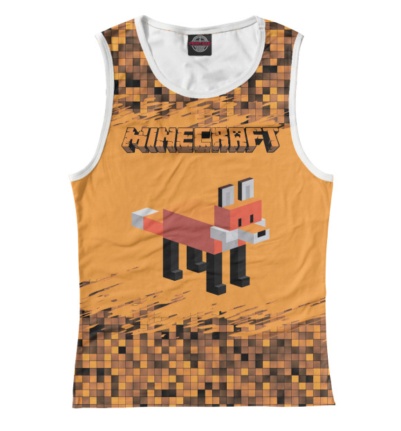 Майка для девочки с изображением Майнкрафт цвета Белый