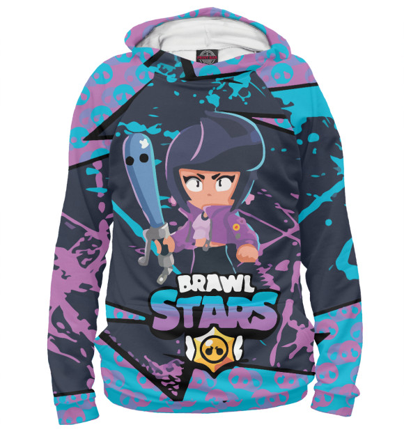 Женское худи с изображением Brawl Stars цвета Белый