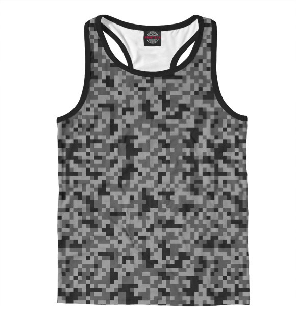 Мужская майка-борцовка с изображением Камуфляж цвета Белый