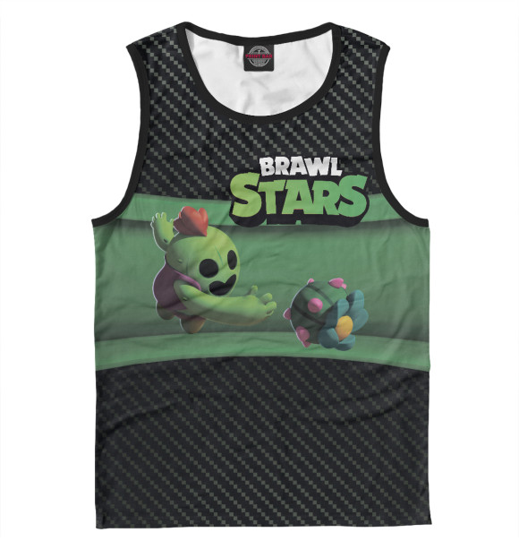 Майка для мальчика с изображением Brawn Stars Spike цвета Белый