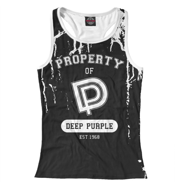 Женская майка-борцовка с изображением Deep Purple цвета Белый