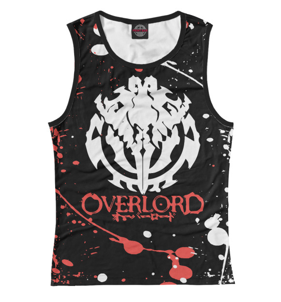 Майка для девочки с притом Overlord цвета Белый Майка для девочки с изображением Overlord цвета Белый
