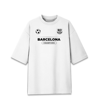 Женская футболка оверсайз Barcelona Униформа Чемпионов