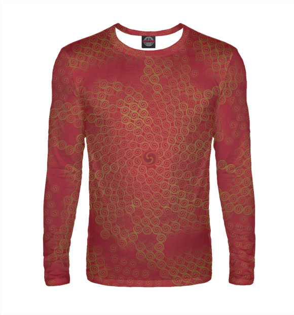 Мужской лонгслив с изображением Инь-янь цвета Белый