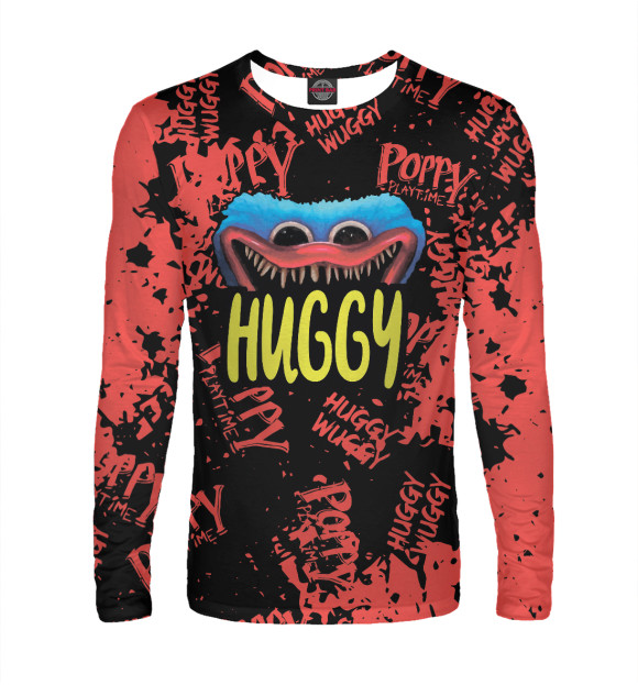 Мужской лонгслив с изображением Poppy Playtime цвета Белый