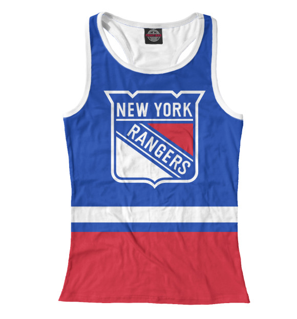 Женская майка-борцовка с изображением Нью-Йорк Рейнджерс цвета Белый