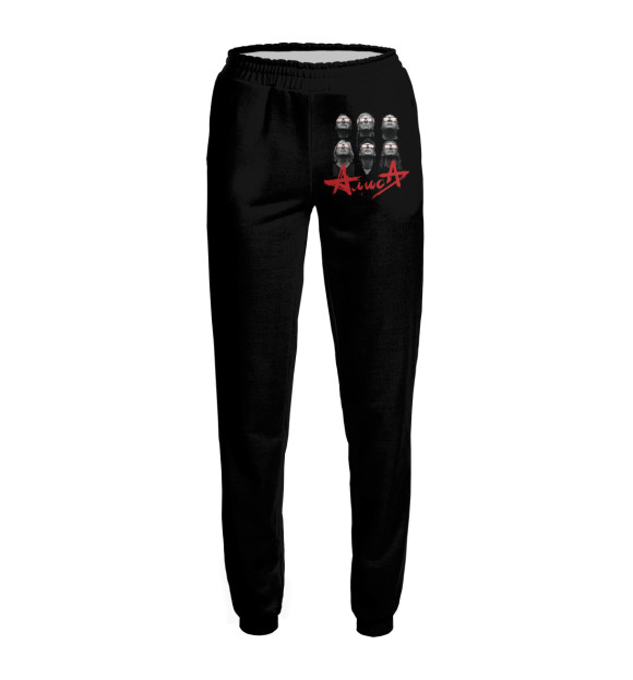 Женские спортивные штаны с изображением Рок-Группа АЛИСА цвета Белый